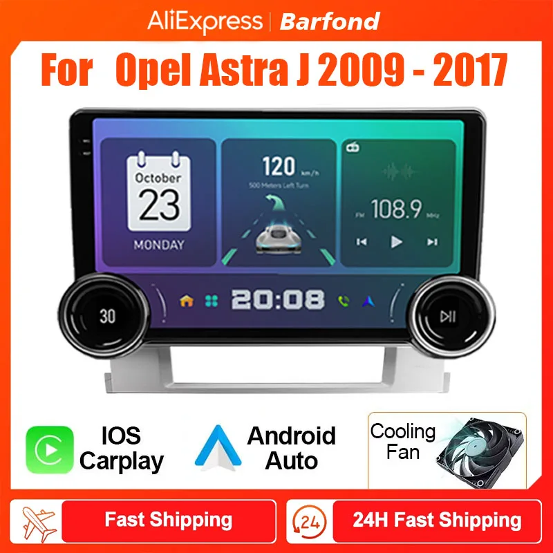 Barfond For Opel Astra J 2009 - 2017  Car Radio Multimedia Video Player Navigation stereo GPS Android 13 2din dvd