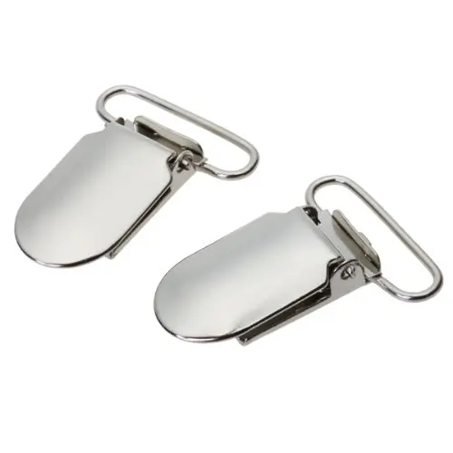 25 قطعة مشابك معدنية منقار البط مقاس 1 بوصة مشبك حديد صلب فضي مع إدراج واقي لحامل اللهاية للاستخدام بنفسك #1