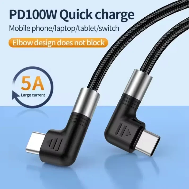 USB Type C to USB C Cable PD 100W Fast Charger for Samsung Xiaomi Macbook iPad Quick Charge 4.0 5A USB C Charge Cord