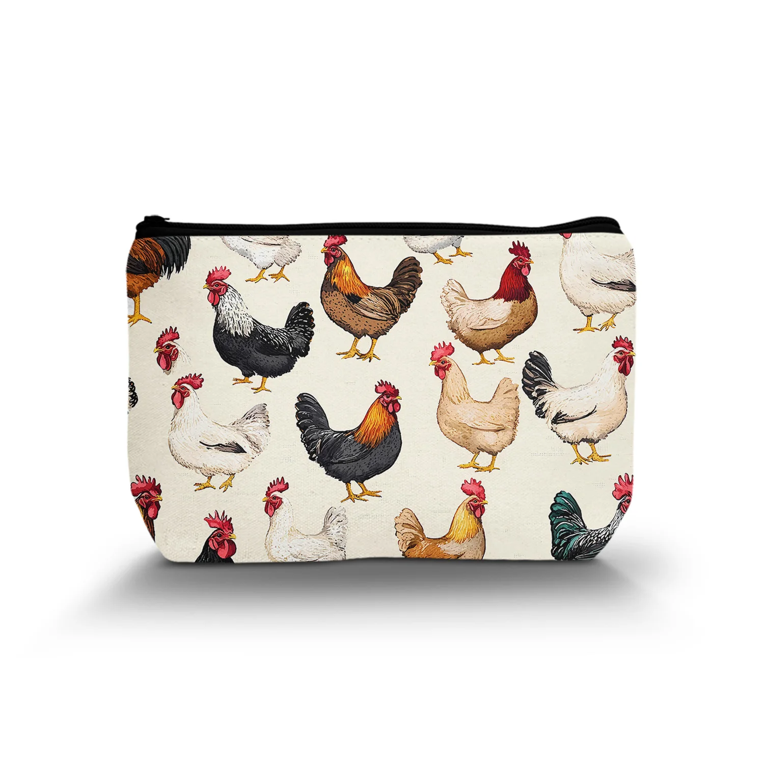 

1Pc Cosmetic Bags For Women Cute Makeup Bag With Zipper Pouch Chicken Makeup Bags Best Gift For Friends