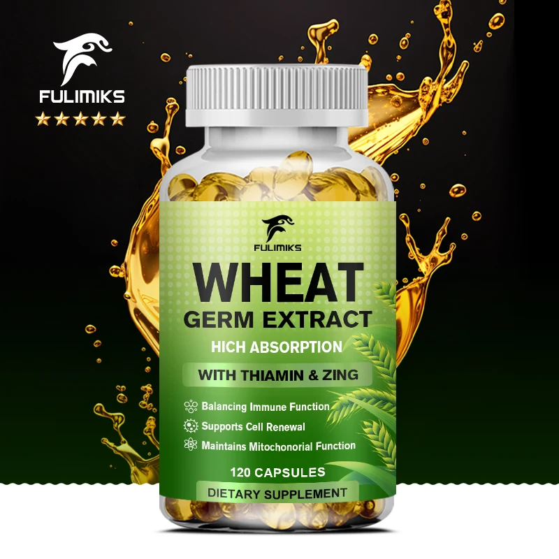 

Wheat Germ Extract Capsules with Higher Spermidine Content and Zinc for Healthy Aging, Daily Immune System and Cell Renewal