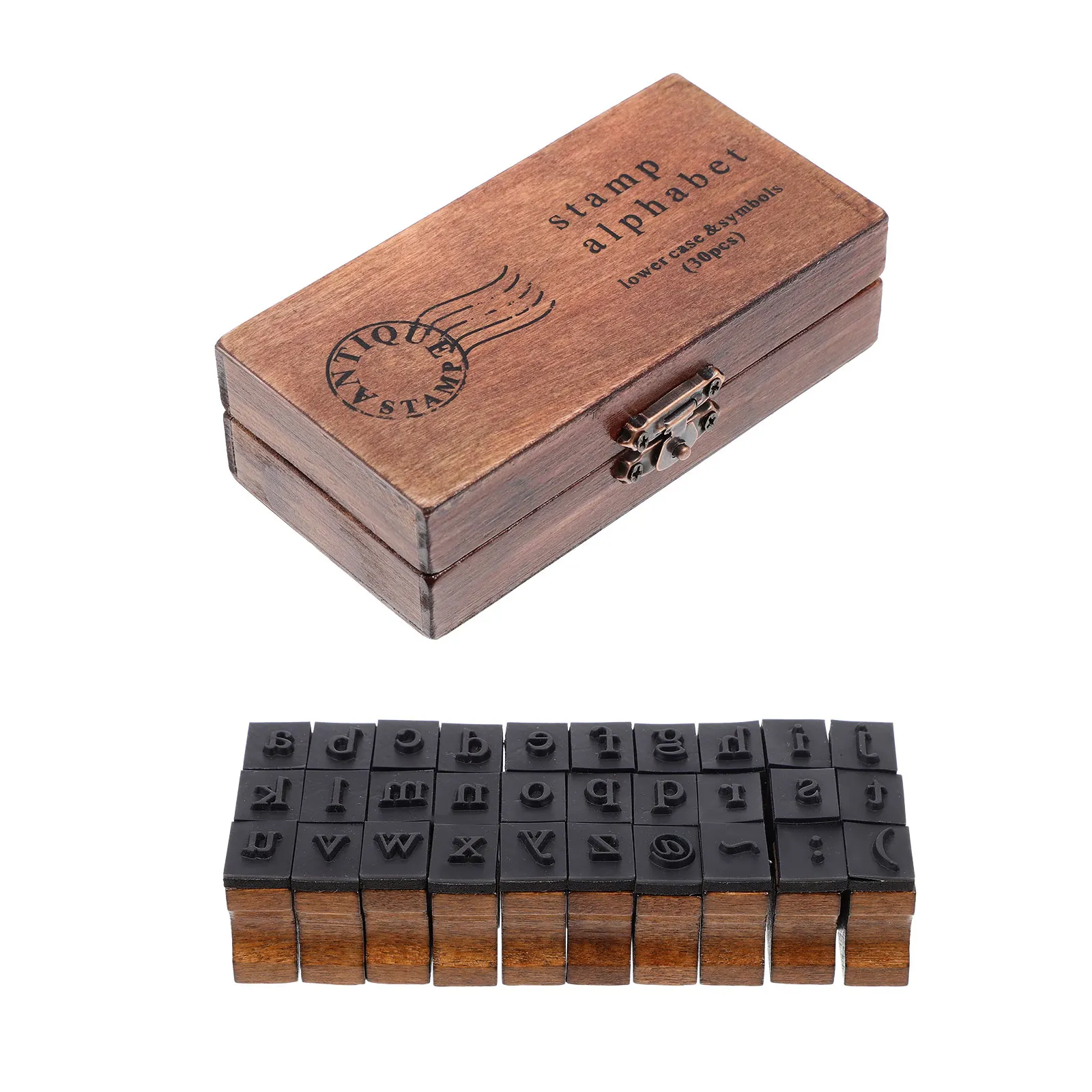 

1 Set Wooden Seal Letter Number Diy Scrapbooking Stamps Set Wood Craft Stamps For Journal Diary Envelopes Paper Fabric Glass