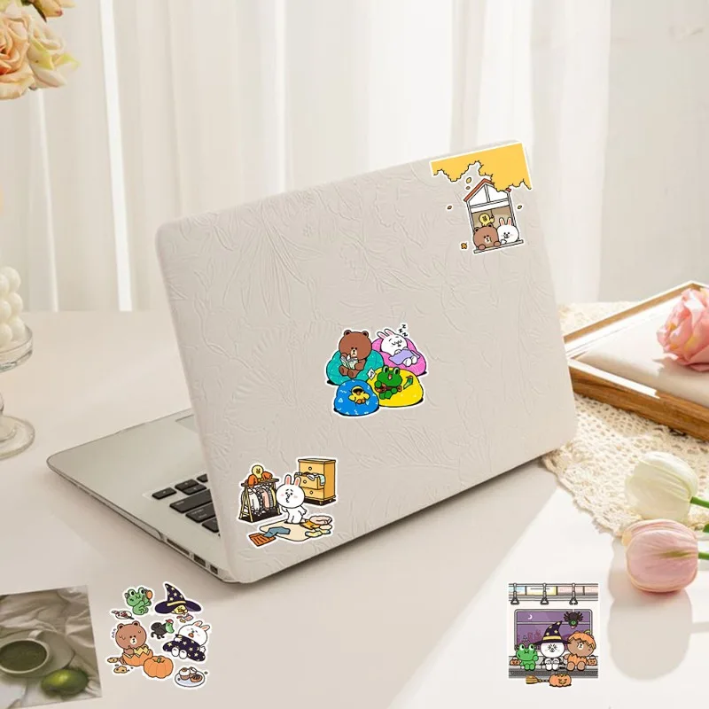 LINE FRIENDS Brown Cony Sally Anime-Style Decorative Stickers for Students’ Luggage Notebooks Phone Cases DIY Graffiti Stickers view 3