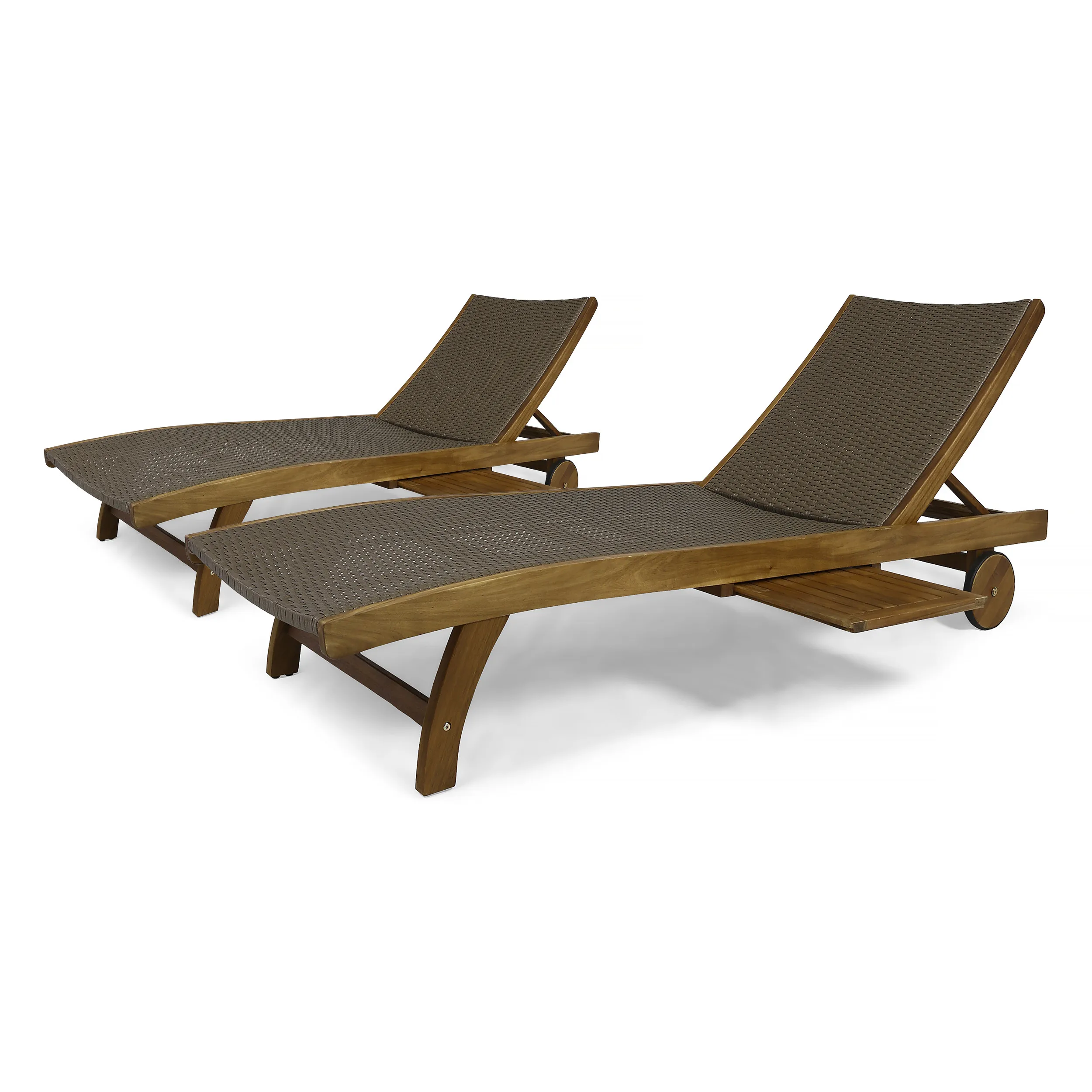 Outdoor Furniture Lounge Set - Set di 2 Chaise Longue da
