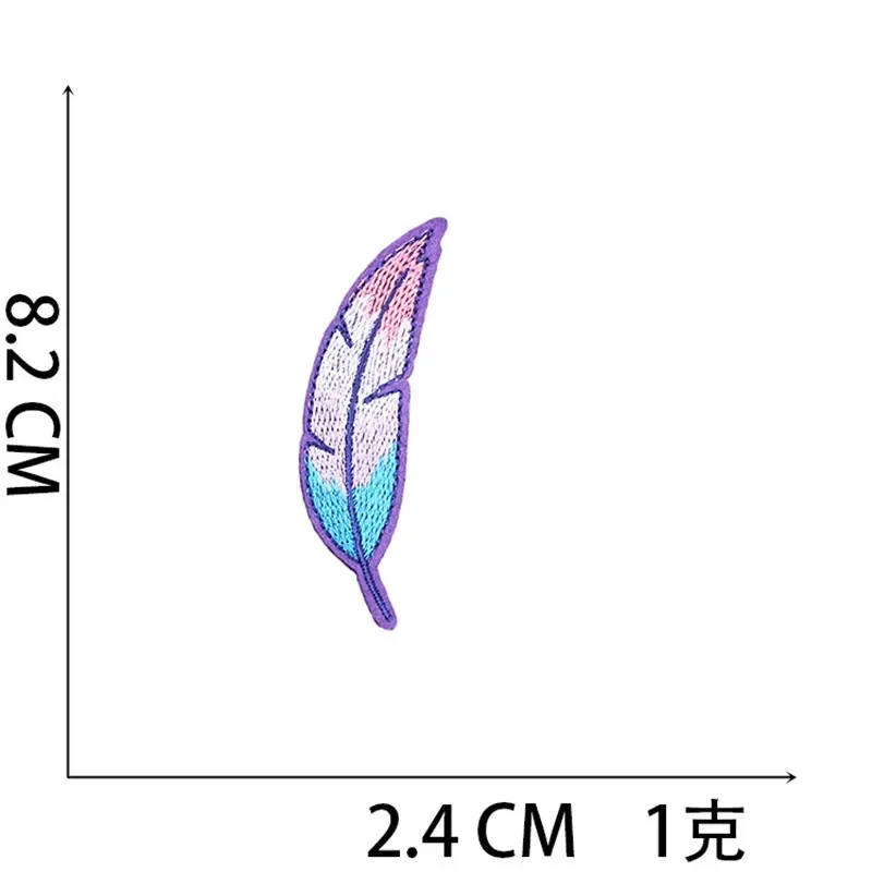 衣類用の刺embroideredパッチ,50個,アイロン,フェザーステッカー,サーマルソーイングアップリケ