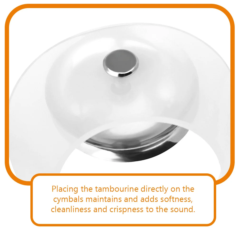 

Cymbals Ching Ring Hi-Hat Tambourine Premium Metal Silicone Drum Set Cymbal Accessory Smooth Edges Protect Skin