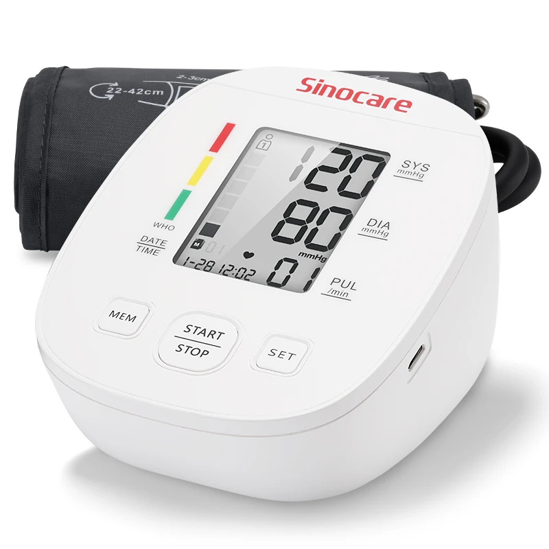 Sinocare Blutdruck Monitor Tensiometer Oberen Arm Automatische Digitale BP Maschine Puls Herzfrequenz Monitor Sinocare Blutdruck