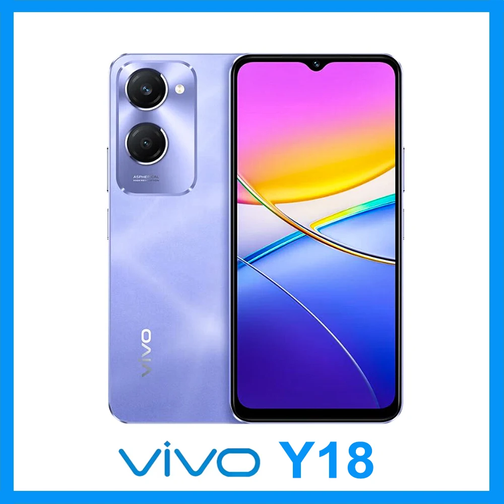 VIVO Y18 original smart phone 5000mah long battery life 8+256gb memory/dual Nano-SIM card slots equipped with Mediatek Helio G85