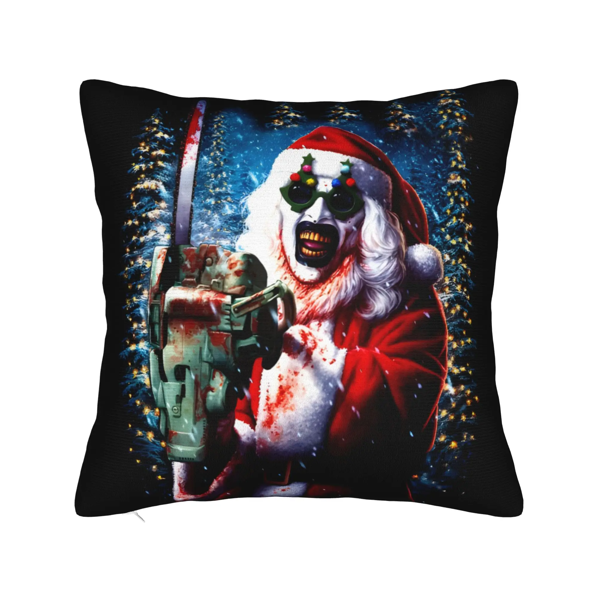 Art The Clown Terrifier Pillowcase Printed Cushion Cover Gift Halloween Throw Pillow Case Cover Home Square