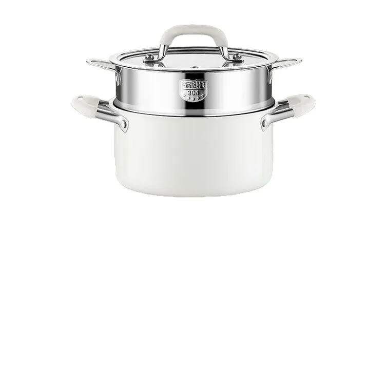 

PYH316L stainless steel soup pot steamer ceramic household non-stick pot steamer thickened soup induction cooker