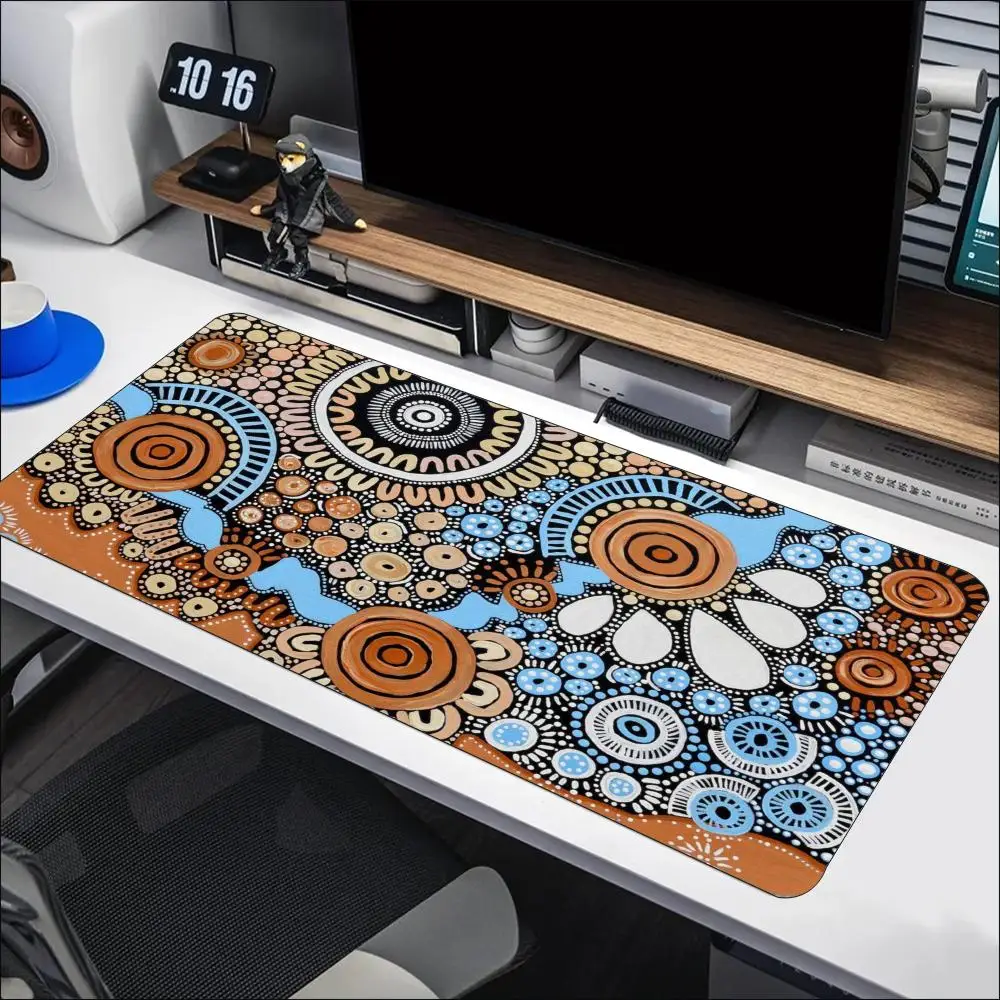 Boho Ethnic Mandala Pattern Extended Gaming Mouse Pad Non-Slip Rubber Base Large Desk Mat Keyboard Mouse pad For Laptop PC
