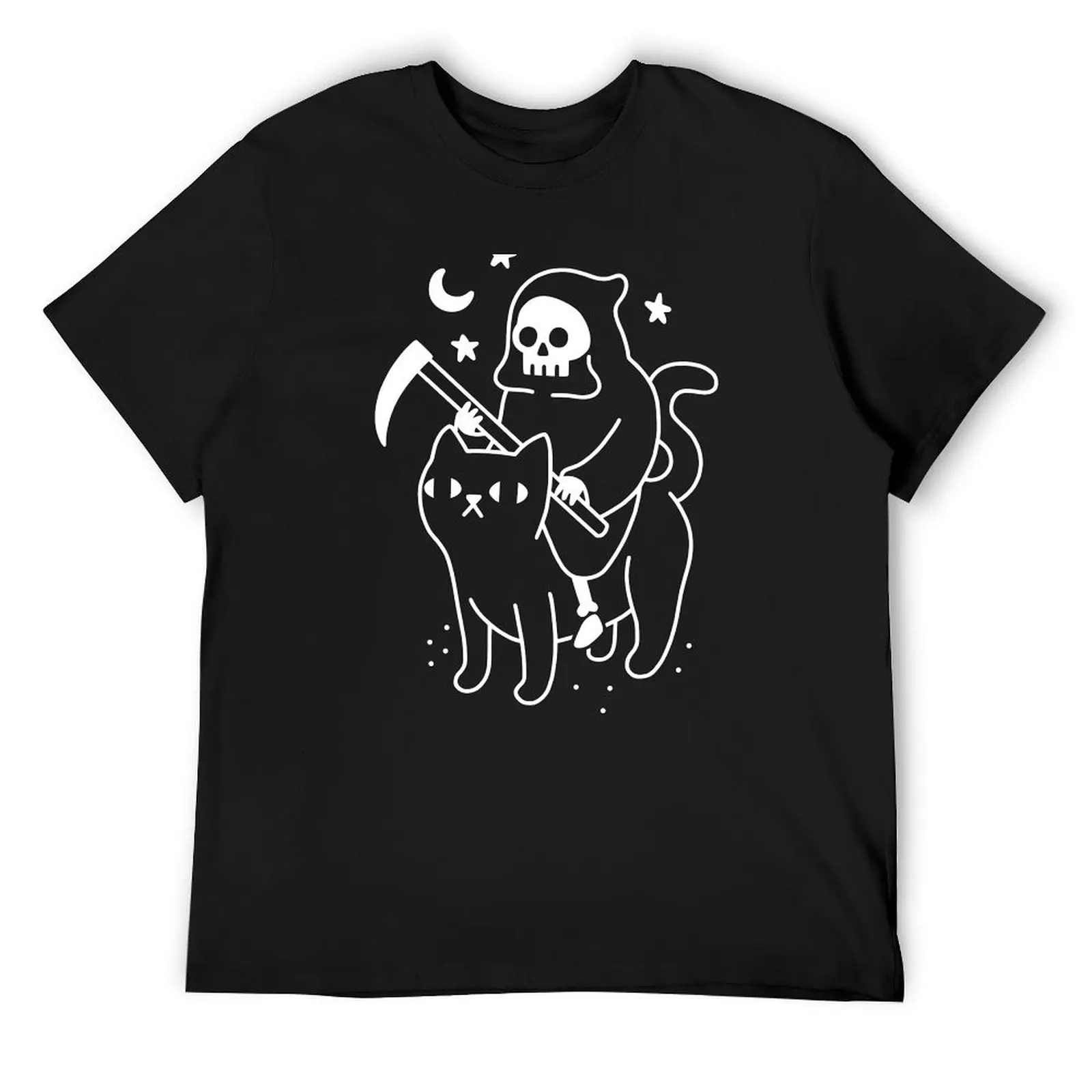 Death Rides A Black Cat T-Shirt cute clothes vintage oversized t shirt men tshirt