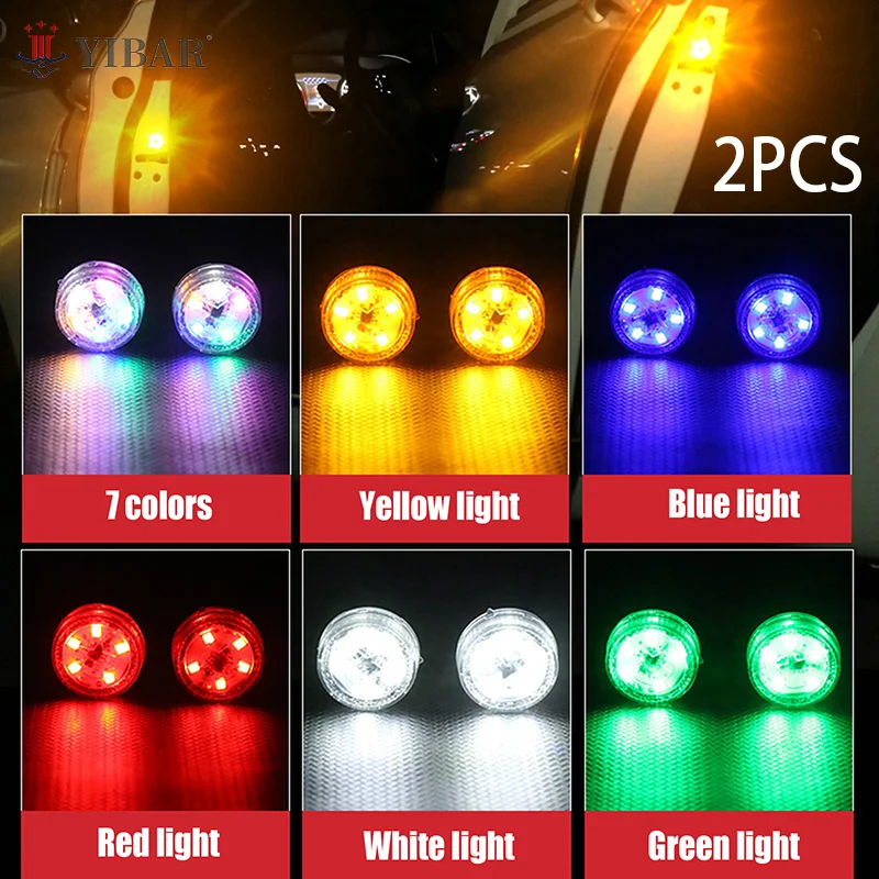 2PCS/Bag Car LED Door Light Multi-function Warning Anti-collision Flashing Light Interior Decorative Lights Wireless Mini Lights