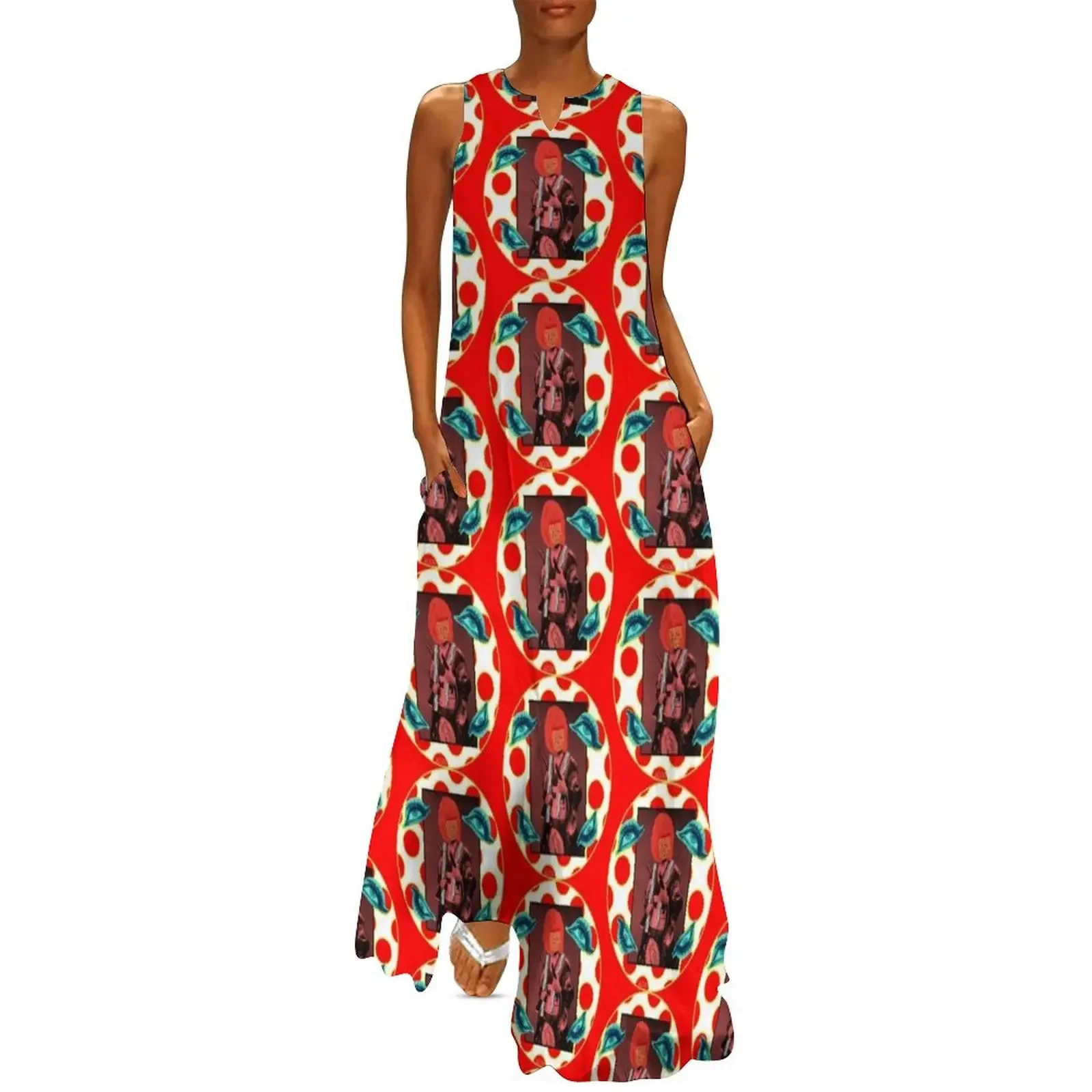 

Tribute to Yayoi Kusama Long Dress Cocktail of dresses Women's evening dress luxury dress women long dresses