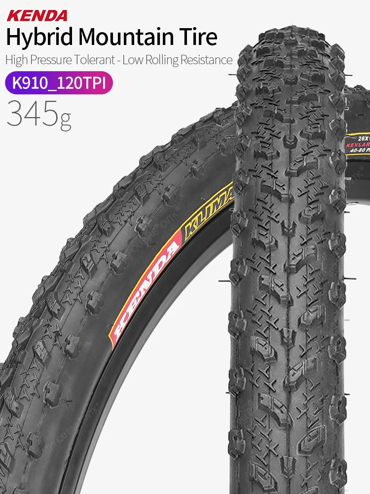KENDA Bicycle Tire 26x1.95 (50-559) 120TPI Kevlar Anti Puncture Foldable Ultralight 345g MTB XC Cycling Tire Bike Accessories