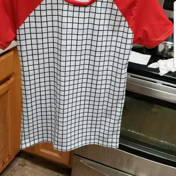 Adults/Kids Max Mayfield TV Character T-Shirt Boys Girls Red White Grid Pattern Short Sleeve Summer Top Casual Style Tee Shirt