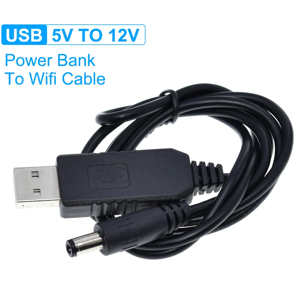 Kabel Router adaptor, USB Power Boost Line DC 5V ke DC 9V / 12V modul Step UP USB Plug 2.1x5.5mm