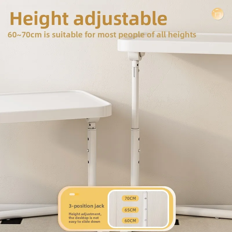 Mesa de cabeceira com elevação móvel, sofá lateral para casa, mesa para notebook, mesa pequena dobrável, mesa