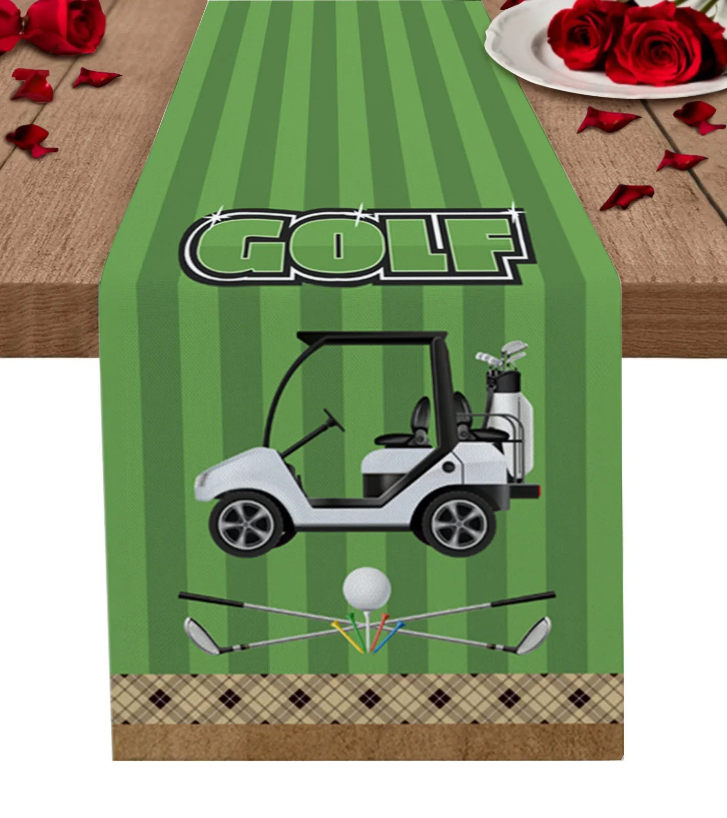 Golf Sports Theme Table Runner, Decoração para casa, Dinner Table Decor