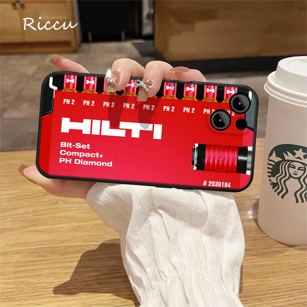 FOR IPhone Toolbox Brand Hilti Tools Phone Case 15 14 11 12 Pro 14 Plus X Pro 14 MAX 13 MINI XR XS 14 13 Pro Soft Phone Covers