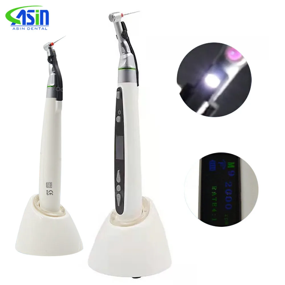 LED Wireless Den tal Endo motor with Apex locator including 16:1 contra angle Endodontic motor with Apex Locator with light