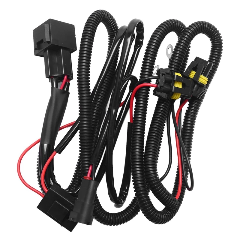 3Pcs Car Fog Light Relay Harness H11 880 Relay Adapter Extension Cable 40A LED Light And Halogen Fog Light Connector