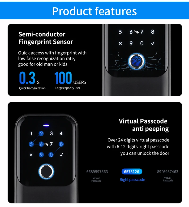 Waterproof Key Safe Box Fingerprint Storage Secret Key Safety Box Support Tuya App TTlock Bluetooth to WiFi Hub Unlock Padlock
