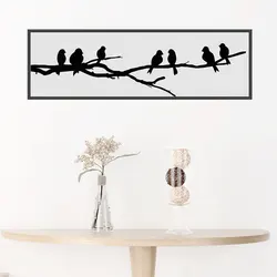 3D Black Birds on Branches Decorative Painting Wall Sticker Bedroom Living Room Background Decorative Mural Art Decal