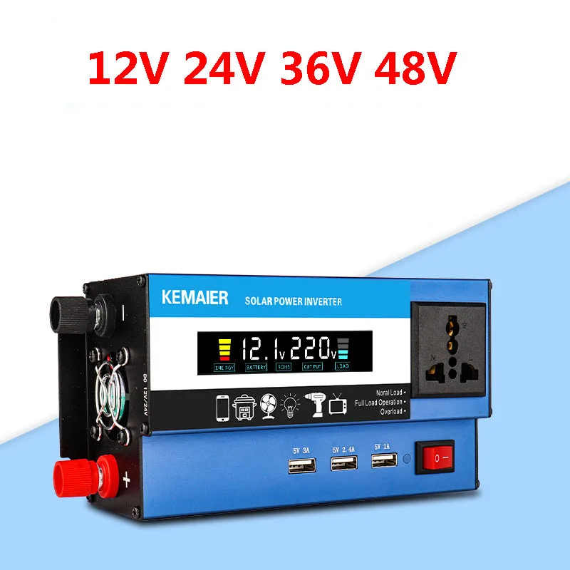 

correction Wave Inverter Universal 600W 1200W 2200W DC 12V24V 48V60V To AC 220V Frequency Converter Solar Car Inverter