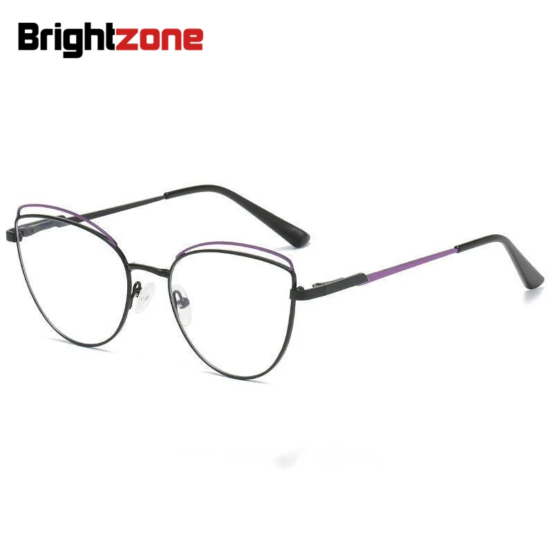 

Full Rim Blue Light Blocking Computer Optical Glasses Fashion Metal Two Color Frame Spring Leg Oculos De Grau Rushed Eyeglasses