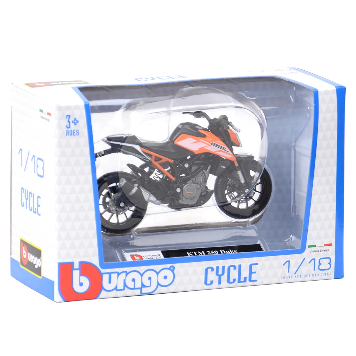 Bburago 1:18 KTM 250 Duke ที่ได้รับอนุญาตจำลองรถจักรยานยนต์ของเล่นรถของขวัญคอลเลกชัน