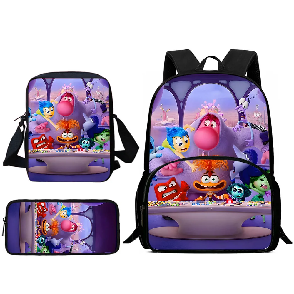 Child Cute anime Inside Out Backpacks Shoulder Bag Pencil Case Pupil Large Capacity School Bags for Boys Girls Best Gift