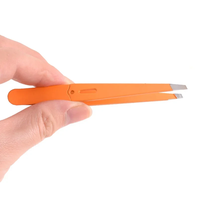 QIWU pince à sourcils 1 pièce coloré cheveux beauté cheveux fins extracteur acier inoxydable incliné sourcils Clips élimination outils de maquillage