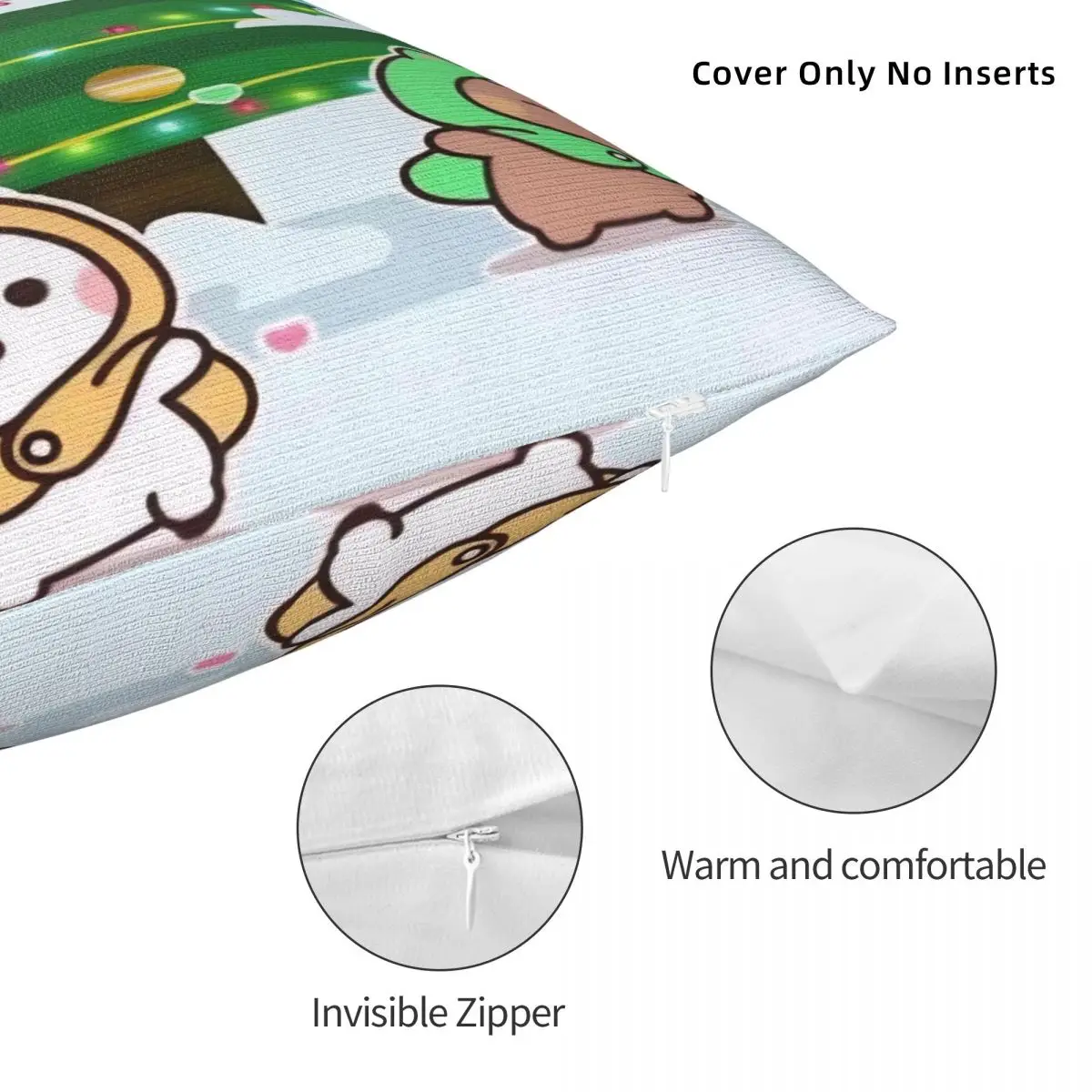 Federa per cuscino Bubu e Dudu Buon Natale Federa morbida per cuscino Novità Federe grafiche per sedia da soggiorno