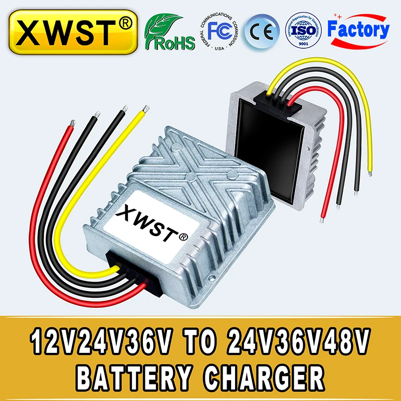 

XWST DC DC Constant Current Battery Charger 12V24V36V to 25.2V29.2V43V54.6V58.4V Charging Lithium Lead-acid with Waterproof