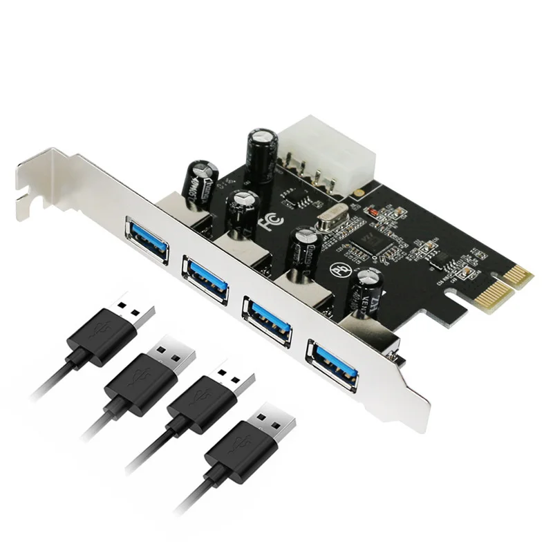 4-port USB 3.0 PCI-e Expansion Card PCI express PCIe USB 3.0 hub adapter 4-port USB 3 0 PCI e PCIe express 1x USB3 Add On Cards