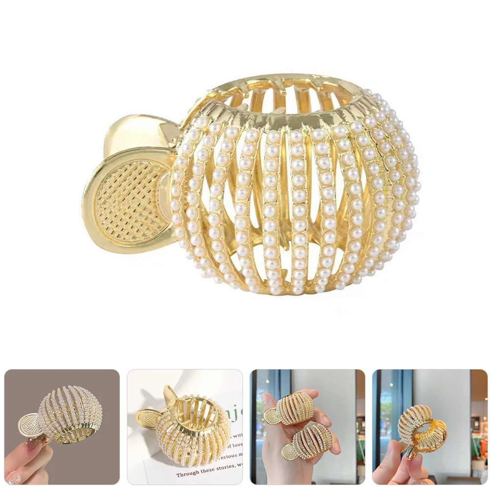 

Pearl Grab Daisy Hair Accessories Barrettes Cuff for Women High Ponytail Holder Clips Clasps