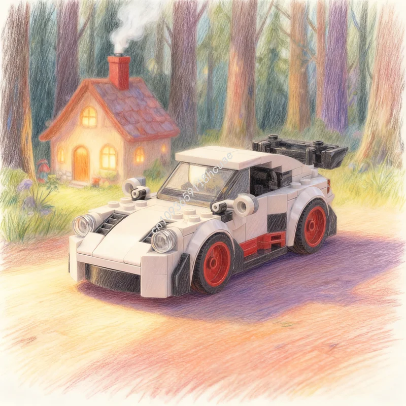 

222 шт. MOC Porscheed Rs 6 шпилек широкие модели автомобилей строительные блоки архитектура рождественские подарки игрушки образовательная идея кирпич дети