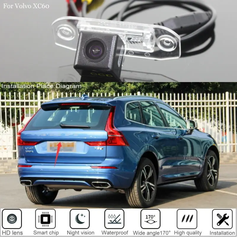 For Volvo XC60 2007~2011 2012 2013 2014 2015 2016 2017 2018 2019 2020 HD Car Rear View Back Up Reverse Camera CCD Night Vision