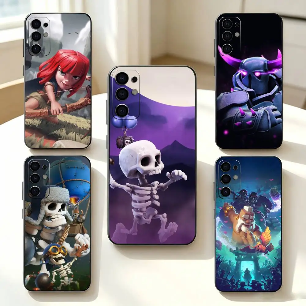 Hot Game C-Clash Of Clans Phone Case For Samsung S25,S24,S21,S22,S23,S30,Ultra,S20,Plus,Fe,Lite,Note,10,Black Cover