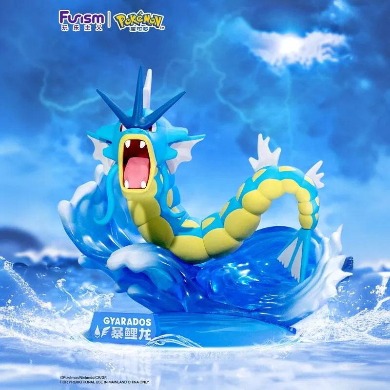 8cm-10.2cm Oryginalny PokéMon Gyarados Mahikarp Mały rozmiar Kreskówka Anime Model Ozdoba Śliczna lalka Figurka akcji Prezent urodzinowy