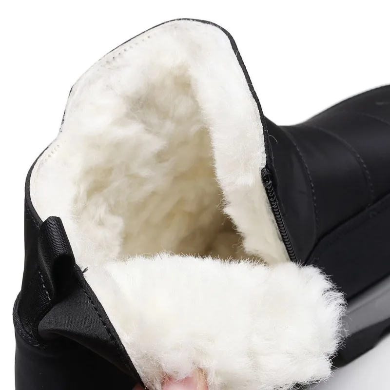 Зимние мужские ботинки, утепленная плюшевая теплая хлопковая обувь, уличные нескользящие зимние ботинки, классические ботильоны без шнуровки, Botas Para Hombre