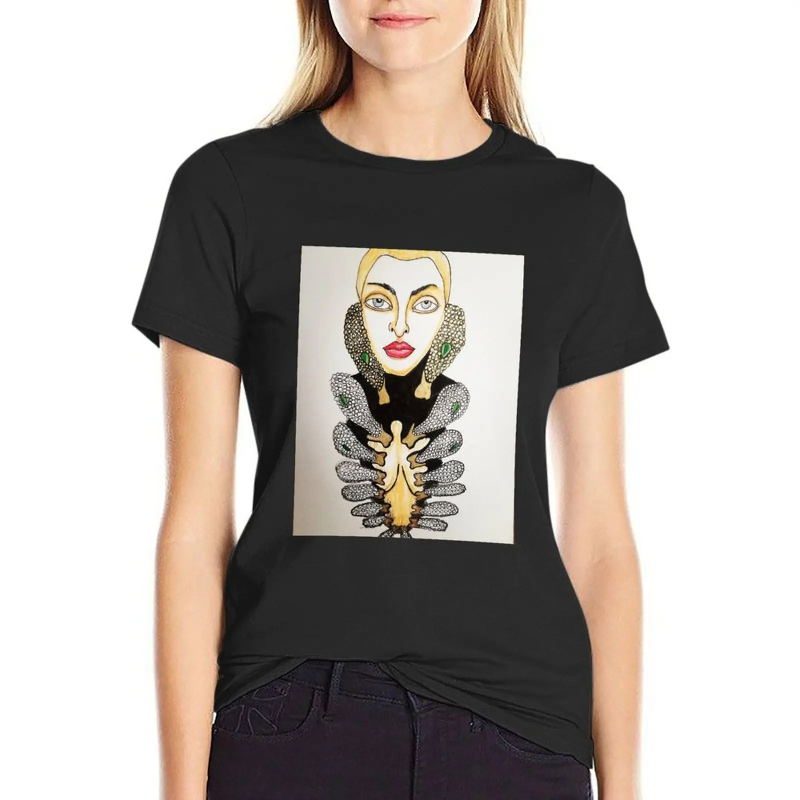 Schiaparelli T-Shirt Aesthetic clothing sports fans sublime tight shirts for Women