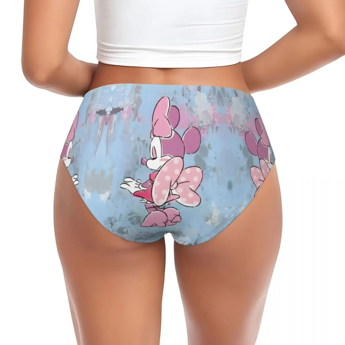 Benutzerdefinierte süße Kawaii Minnie kurze Höschen für Frauen atmungsaktive Stretch klassische Unterwäsche