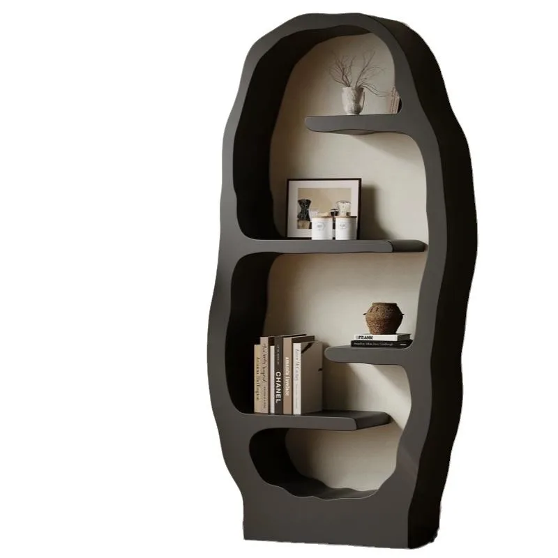 Libreria italiana minimalista con vernice, libreria in legno massello, scaffale per soggiorno