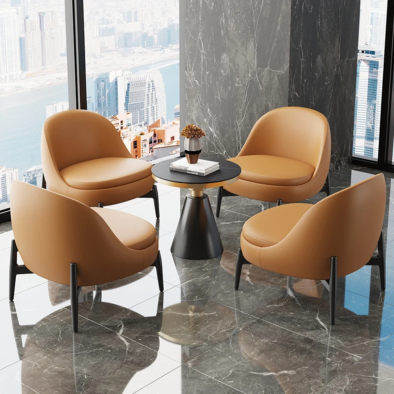Light luxury single sofa chair, modern business negotiation table set, suitable for home wholesale in the reception room