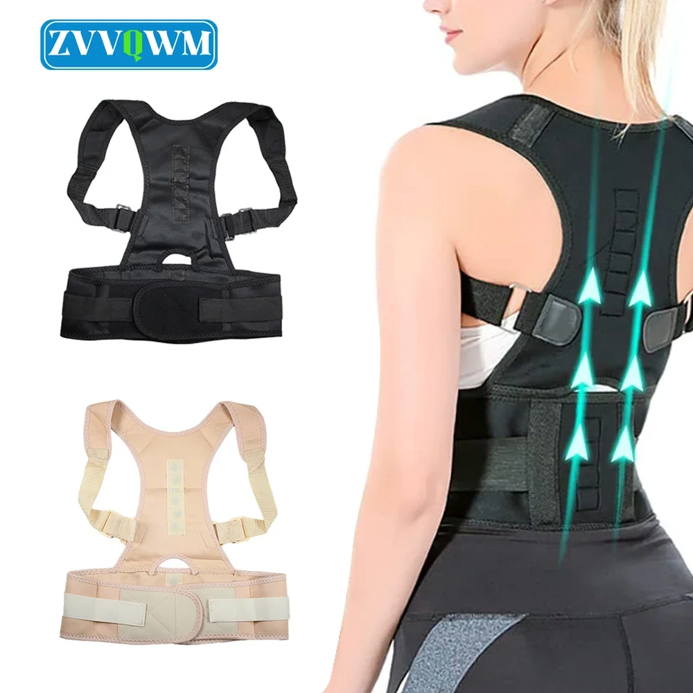 Back Straightener Posture Corrector Women Men Working Out Lumbar Back Support Scoliosis Full Back Stretcher Belt Pain Relief