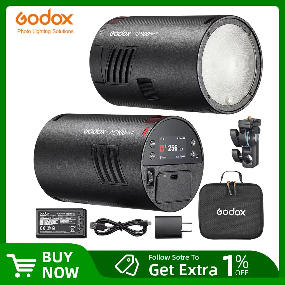 Godox AD100ProII 100Ws Flash for Portrait Photography