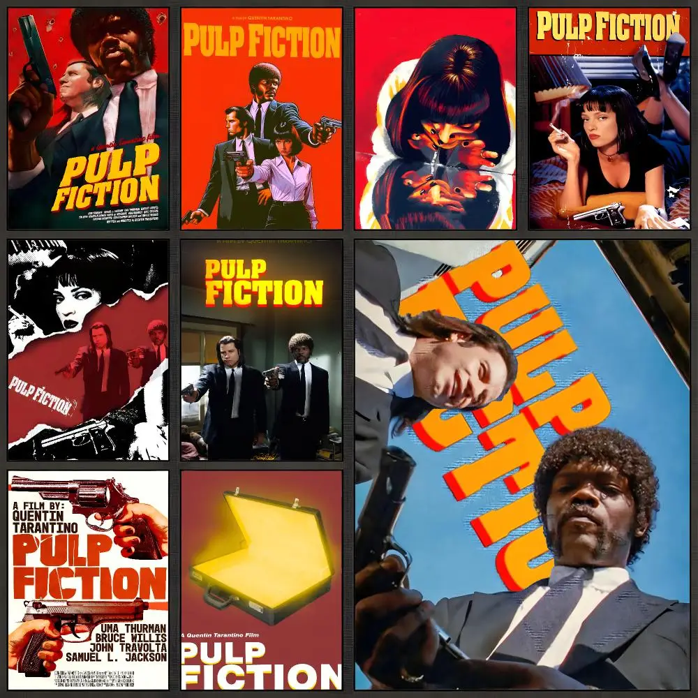 Movie Pulp Fiction Tarantino Cult Poster Peel And Stick Wall Art PP Waterproof HD Bedroom Living Room Home Decor Gift