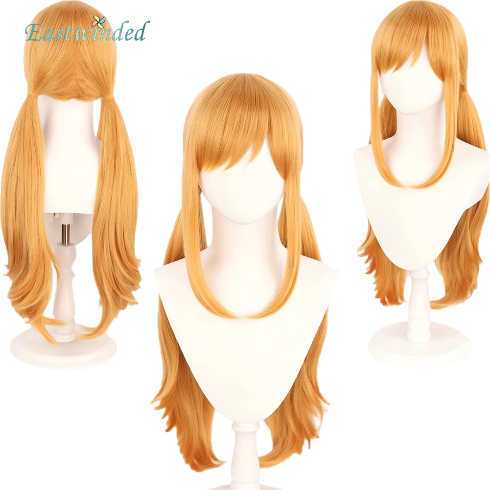 Pelucas de disfraz de pirata Nami para mujer, accesorios de disfraz de pelo largo amarillo, accesorios de disfraz, disfraz femenino para fiesta de Carnaval y Halloween